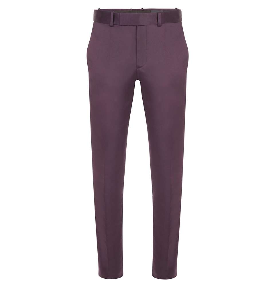 Aubergine Satin Trousers