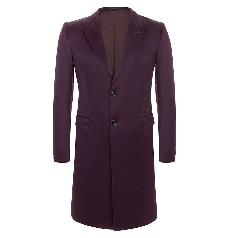 Aubergine Satin Top Coat